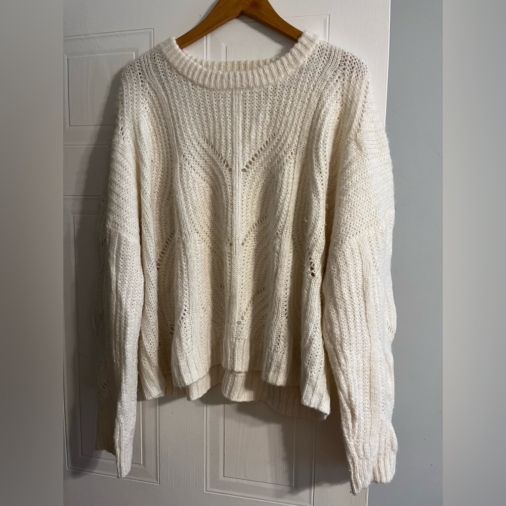 Madewell Charley Cream Knit Sweater - Size 2X